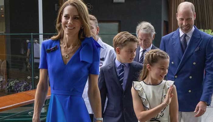Prince William and Kate Middleton with their children