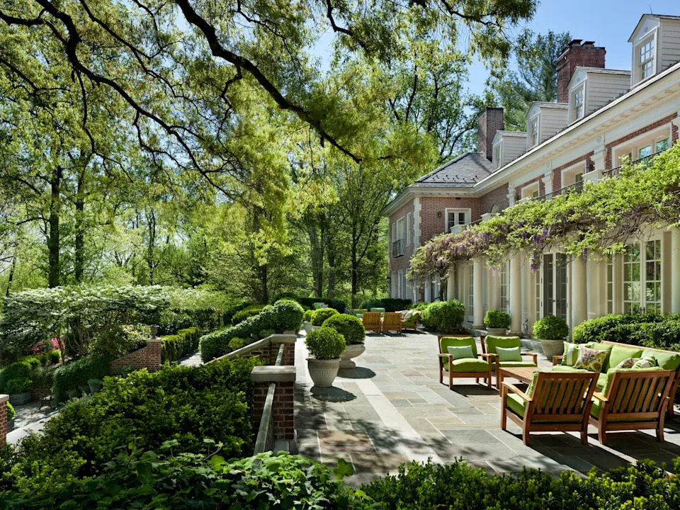 The exterior of the Merrywood mansion.