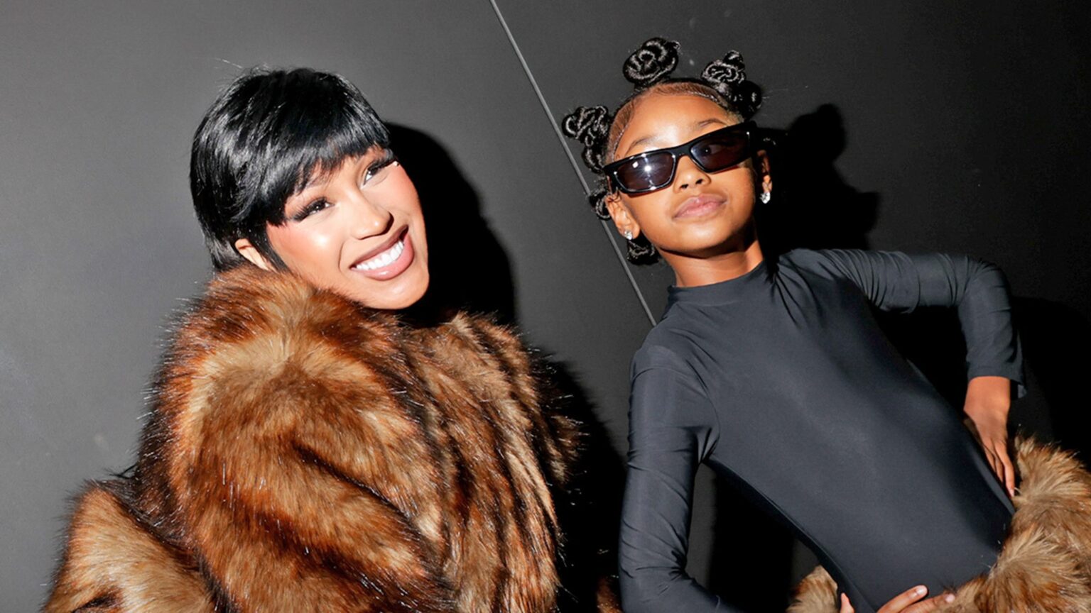 Cardi B and Daughter Kulture Dress in Fur For New York Fashion Week Event Cardi B and Daughter Kulture Dress in Fur For New York Fashion Week Event