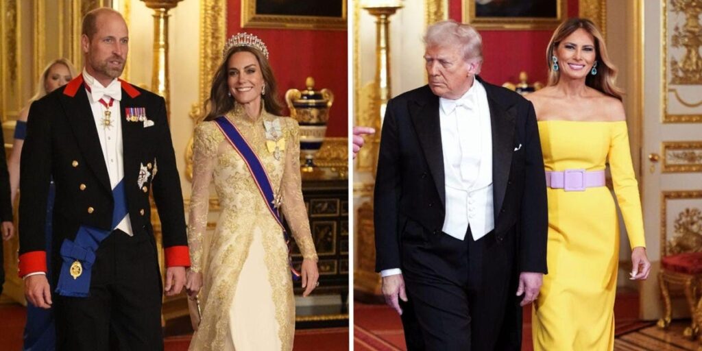 Melania Trump and Kate Middleton Wore Bold Fashion for a State Banquet