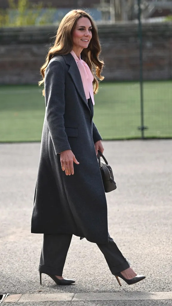 Kate Middleton steps out at Farnborough Road Infant and Junior School on Sept. 23. Getty Images