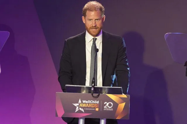 Aaron Chown - Pool/Getty Prince Harry at the WellChild Awards on Sept. 8, 2025
