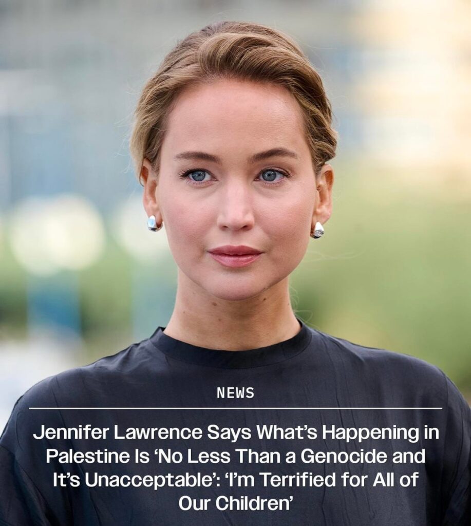 Jennifer Lawrence Says What’s Happening in Palestine Is ‘No Less Than a Genocide and It’s Unacceptable’