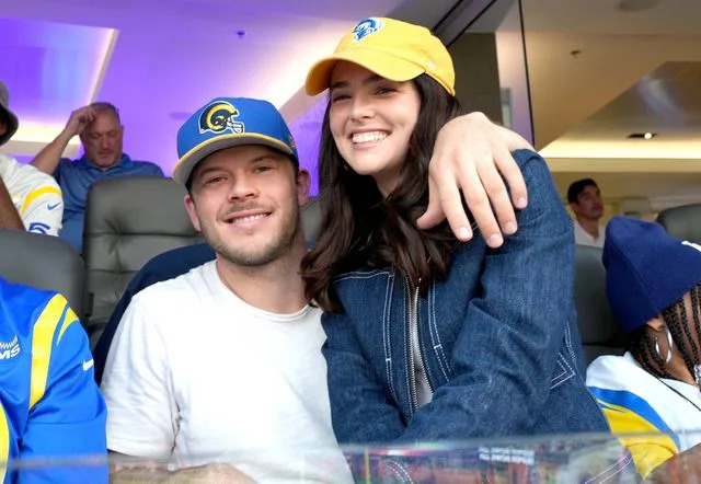 Kevin Mazur/Getty Jimmy Tatro and Zoey Deutch attend Super Bowl LVI in 2022.