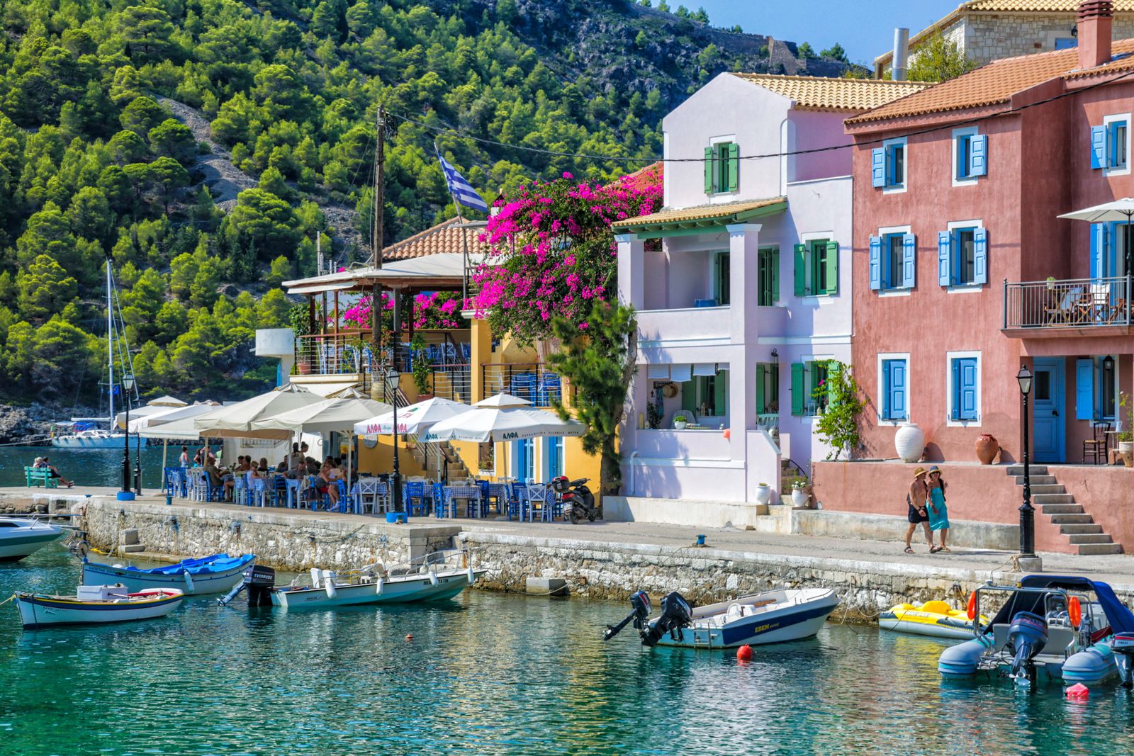 Assos or Asos village in Kefalonia island in Greece. Asos is a little fishing village located on the west coast of the...