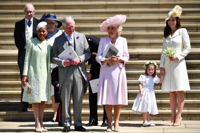 Getty Doria Ragland, Prince Charles, Camilla, Duchess of Cornwall, Princess Charlotte, and Kate Middleton at Prince Harry and Meghan Markle's wedding in 2018