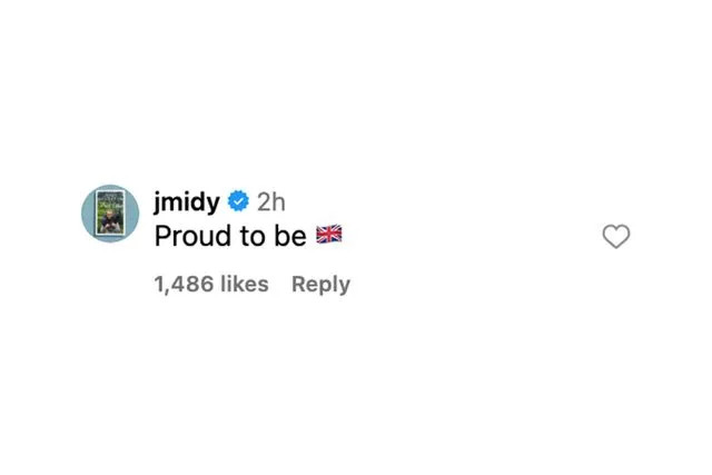 The Prince and Princess of Wales/Instagram James Middleton leaves a comment on sister Kate's photo