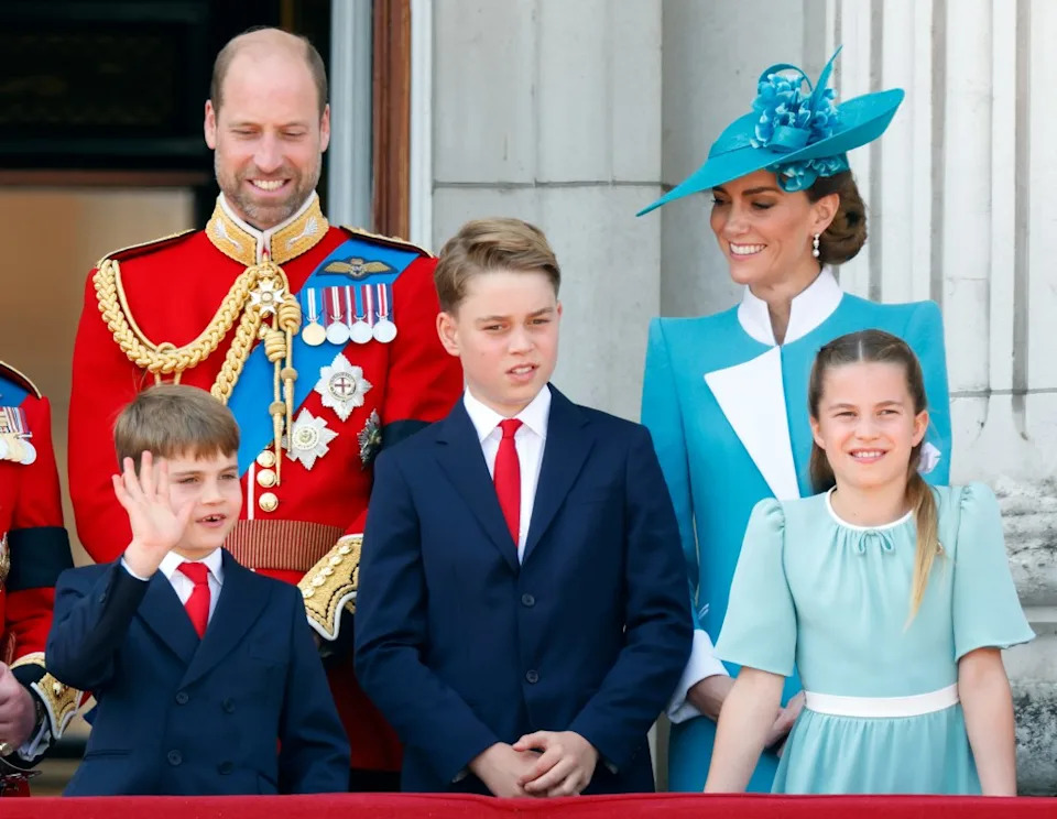 Prince George, 12, Princess Charlotte, 10, and Prince Louis, 7, reportedly got to meet the actors. Getty Images