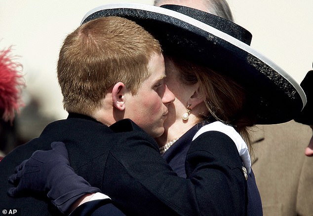 Pictured: William talks to his former nanny at his passing-out Sovereign's Parade at Sandhurst Military Academy on April 12, 2006