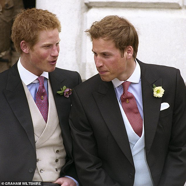 Harry and William - pictured at Charles and Camilla's wedding - were just 12 and 15 years old when their mother died
