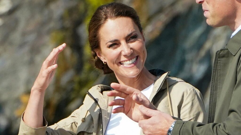 Catherine, Princess of Wales visits the C&acirc;r-Y-M&ocirc;r Seaweed Farm in south-west Wales on September 8, 2023