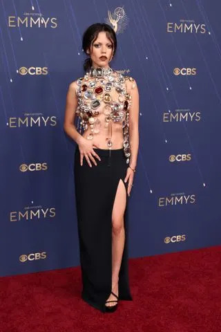 Getty Images Jenna Ortega attends the 77th Primetime Emmy Awards at Peacock Theater on Sept. 14, 2025 in Los Angeles, Calif.