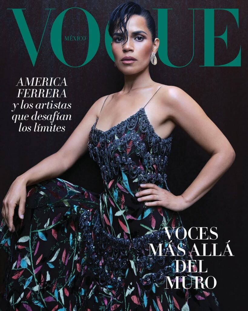 America Ferrera covers the October 2025 Issue of Vogue México. Photographed by Emmanuel Monsalve & styled by Raúl Guerrero.