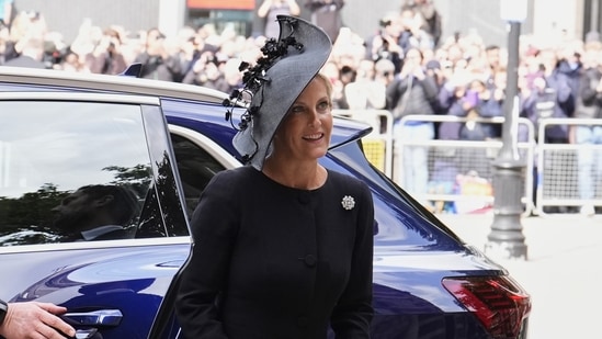Sophie, Duchess of Edinburgh arrives for the funeral of the Duchess of Kent at Westminster Cathedral in London, Tuesday, Sept. 16, 2025. (Jordan Pettitt/Pool Photo via AP)(AP)