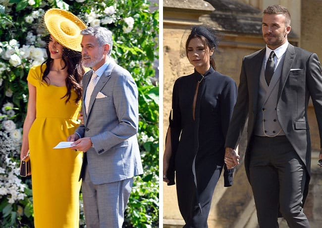 George Clooney Amal Clooney Victoria Beckham David Beckham royal wedding
