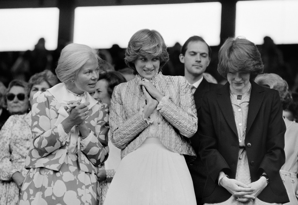 Katharine Duchess of Kent, Lady Diana Spencer and her sister Lady Sarah McCorquodale 