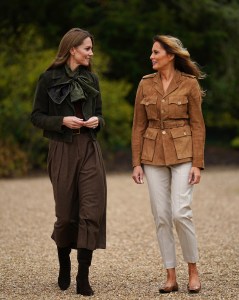 WINDSOR, ENGLAND - SEPTEMBER 18: Catherine, Princess of Wales (left) and First Lady Melania Trump in Frogmore Gardens during the State visit by the President of the United States of America and U.S. First Lady Melania Trump, on September 18, 2025 in Windsor, England. (Photo by Yui Mok - WPA Pool/Getty Images)