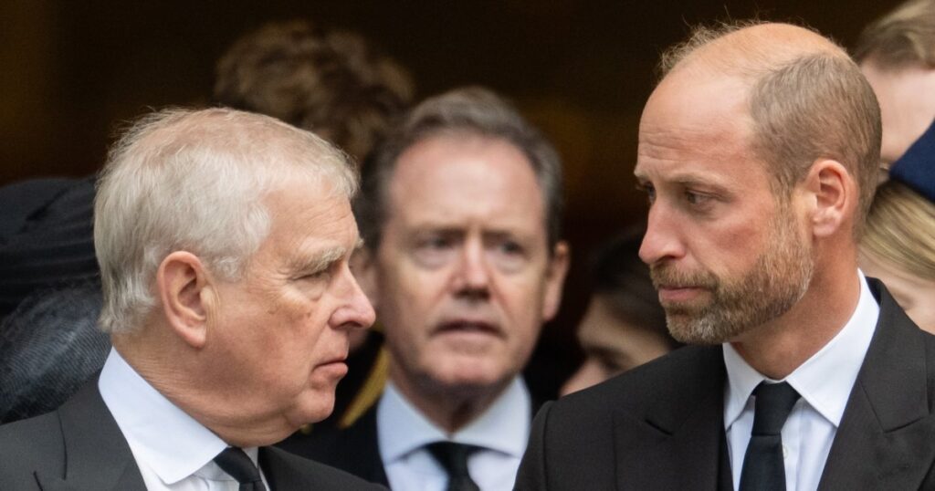 Prince Andrew Interacts With Prince William During Rare Public Outing