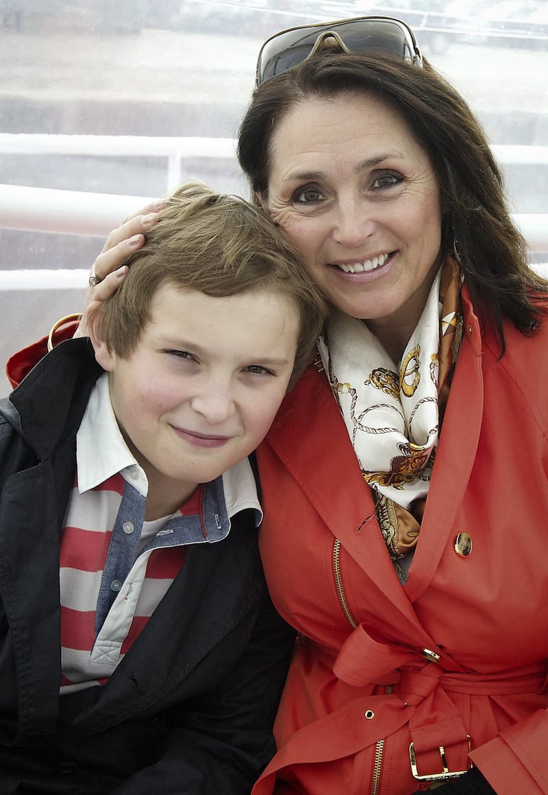 Clement and Wendy Van Wanten (Iris Vandenkerckhove) at a presentation of the 'Studio 100 Kinderboot'.