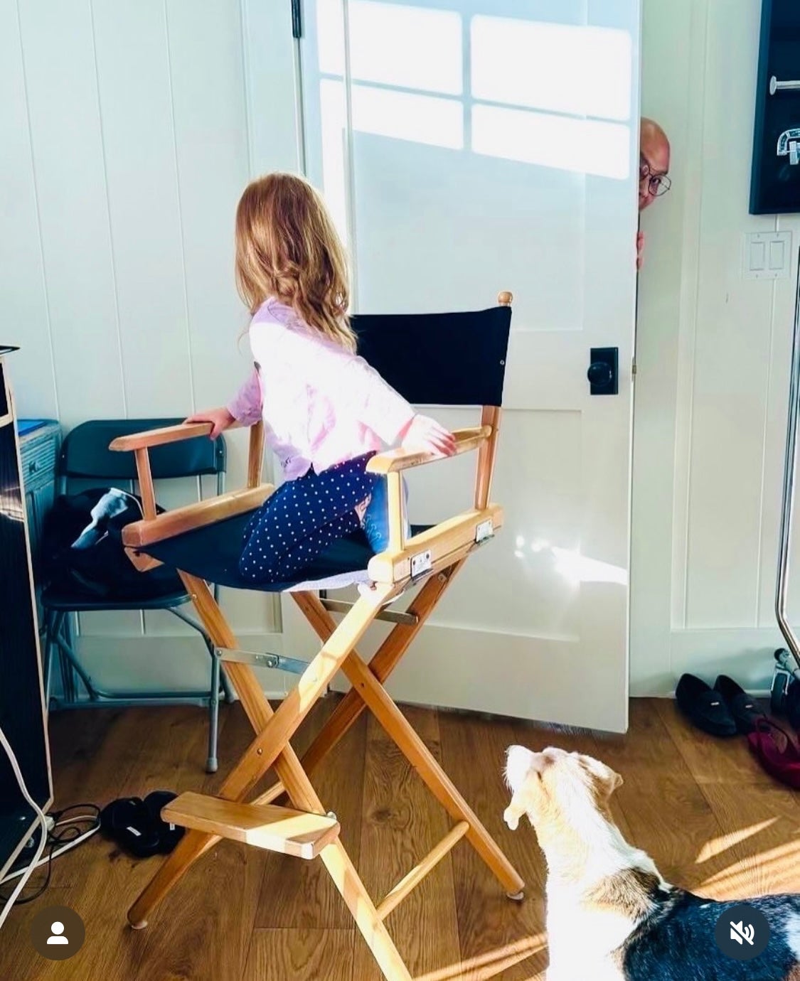 Another snap showed Lilibet sitting in the director's chair