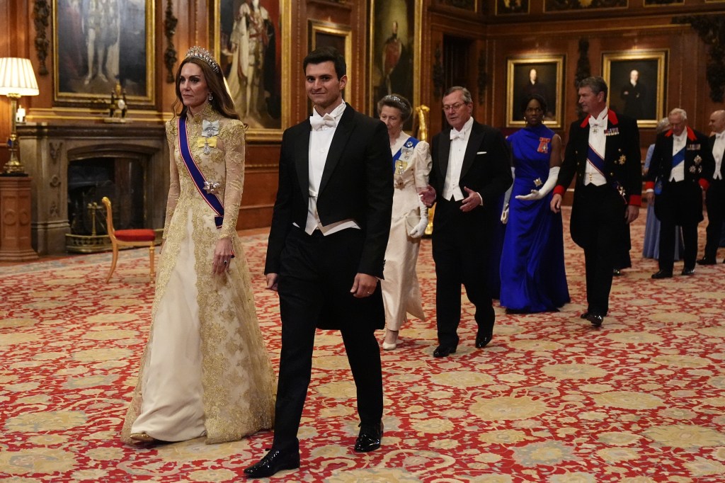 Snubbed? Tiffany Trump walks behind husband, Kate Middleton at banquet