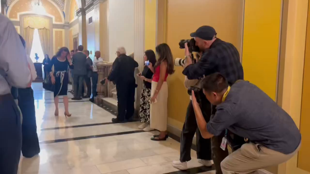 South Carolina Representative and noted far-right ghoul Nancy Mace was visibly upset today as she exited a Capitol Hill meeting with Jeffrey Epstein survivors. She declined to answer questions from reporters.