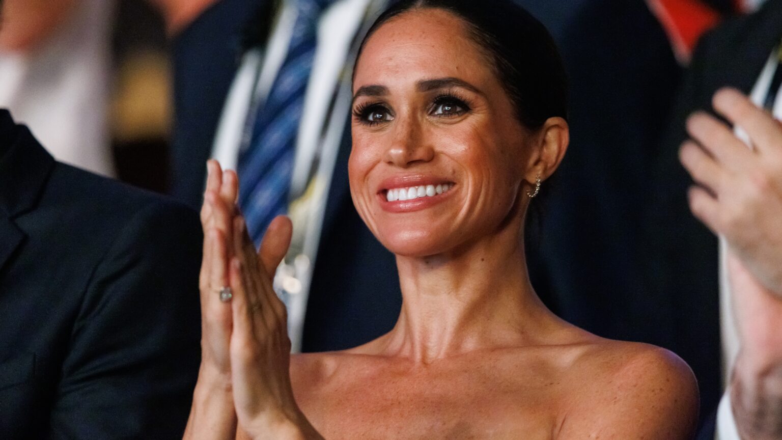 Meghan, Duchess of Sussex attends the closing ceremony of the Invictus Games D&uuml;sseldorf 2023 at Merkur Spiel-Arena on September 16, 2023 in Duesseldorf, Germany. (Photo by Joshua Sammer/Getty Images)