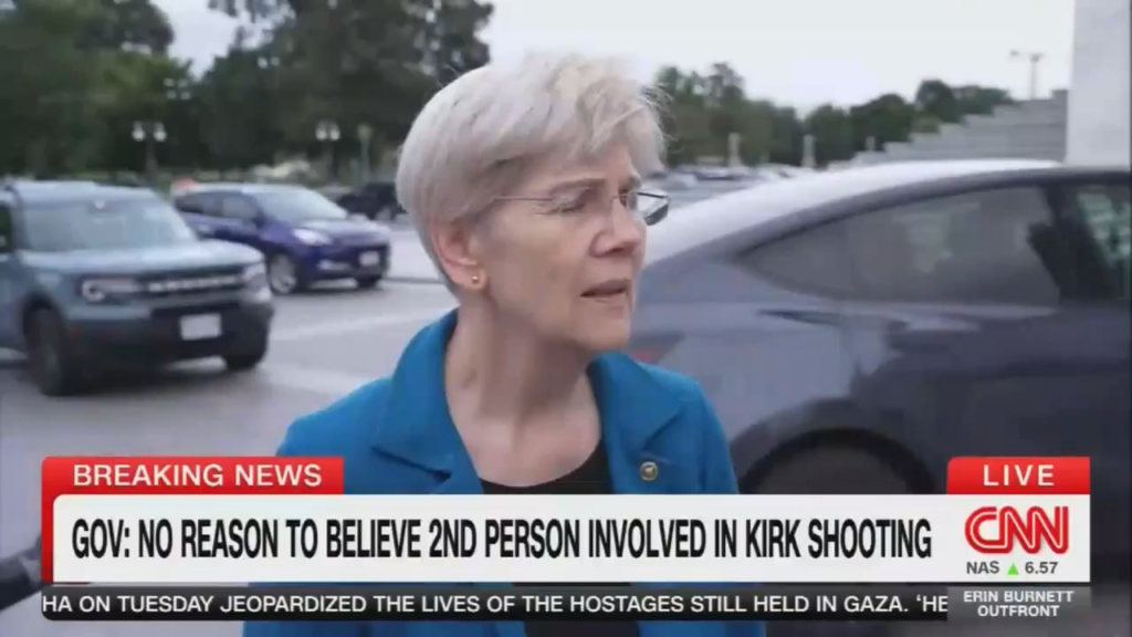 Elizabeth Warren on people who say Dems needs to tone down their rhetoric: "Oh, please. Why don't you start with the president of the United States? And every ugly meme he's posted and every ugly word."