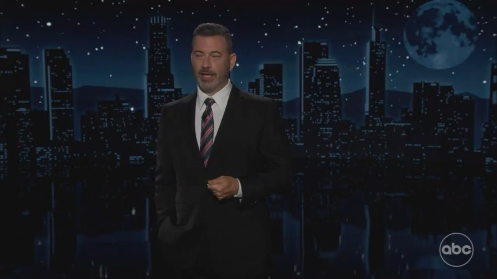 Jimmy Kimmel on Trump: “He tried his best to cancel me, instead, he forced millions of people to watch the show. That backfired bigly. He might have to release the Epstein files to distract us from this now.”