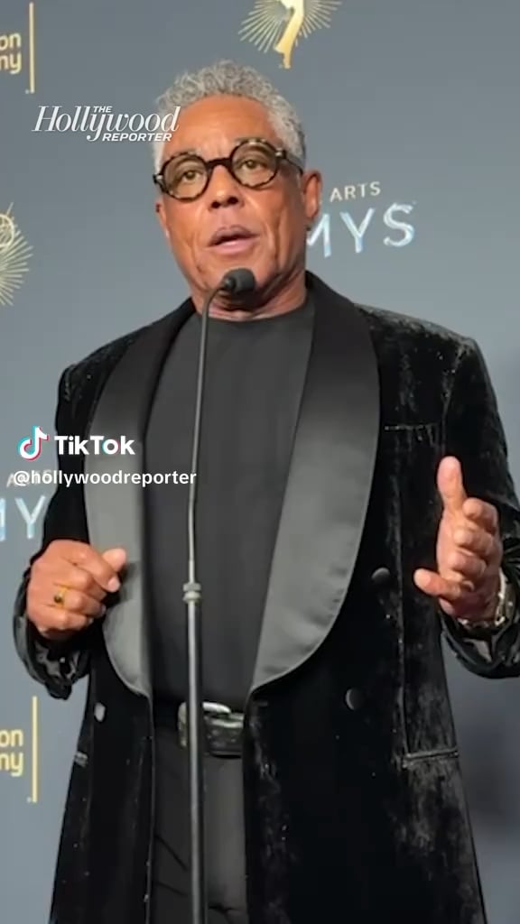 Giancarlo Esposito gives a passionate plea for filming productions to move back to LA during the Creative Emmys