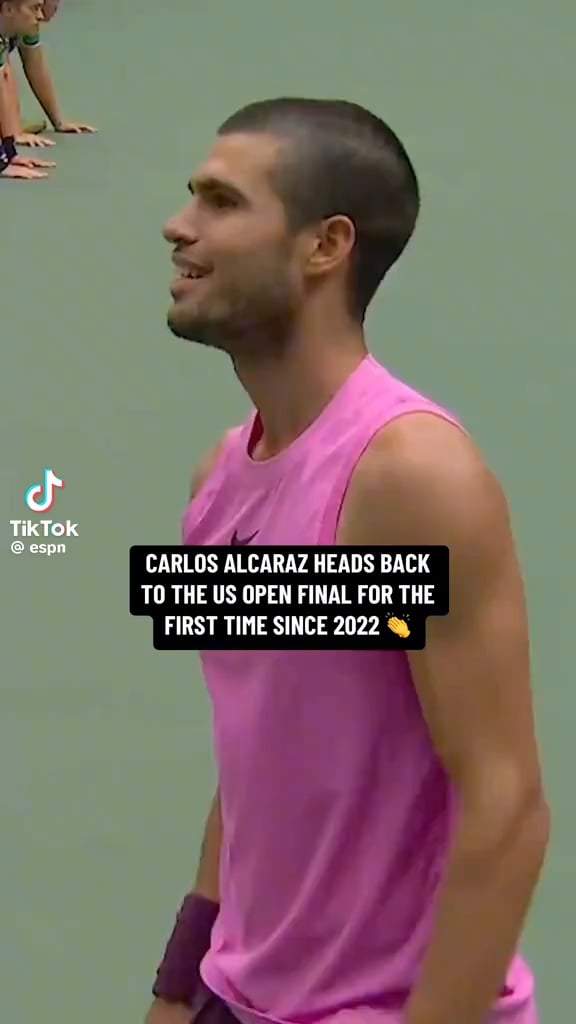 Carlos Alcaraz beats Novak Djokovic in 3 sets at the US Open to reach 3rd Grand Slam final in a row.