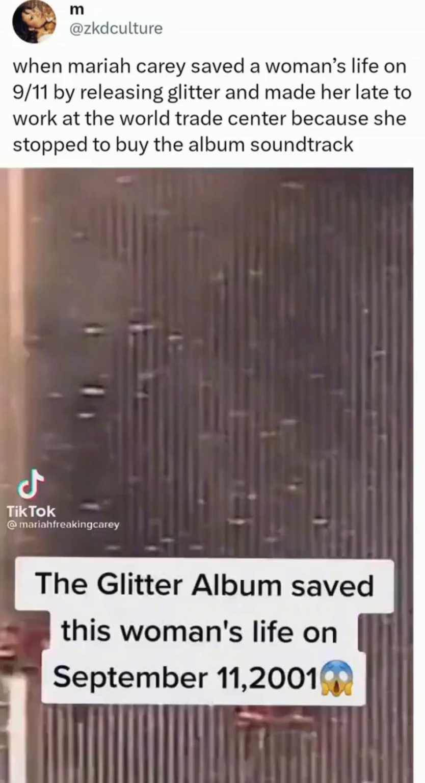 24 years since Mariah Carey’s ‘Glitter’ album saved a life on 9/11