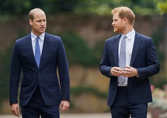 Prince William and Prince Harry Sunken Garden Kensington Palace