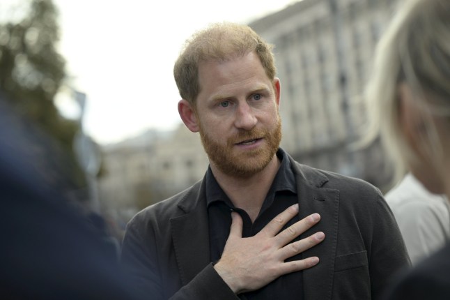 Mandatory Credit: Photo by Emmi Korhonen/Lehtikuva/Shutterstock (15483303g) Britain's Prince Harry, Duke of Sussex visits makeshift memorial for Ukrainian and foreign soldiers at Independence Square Maidan in Kyiv, Ukraine on September 12, 2025. Prince Harry, the Duke of Sussex, made a surprise visit to the Ukrainian capital Kyiv on Friday. Prince Harry, the Duke of Sussex, made a surprise visit to the Ukraine, Kiev - 12 Sep 2025