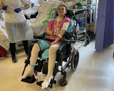 Grace Tutt was left paralyzed from the chest down. Picture: James Thompson