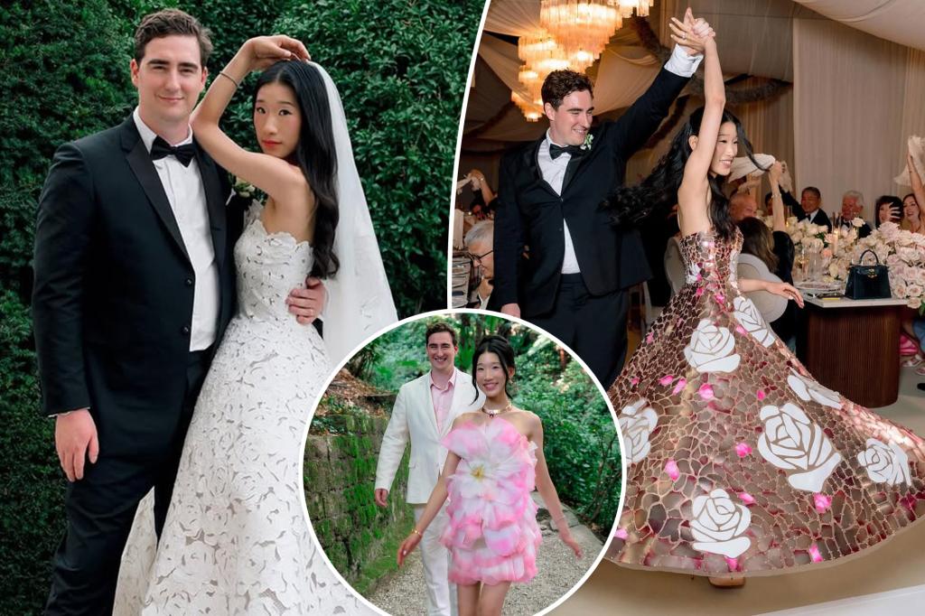 TikTok star Becca Bloom wore four wedding dresses to marry David Pownall
