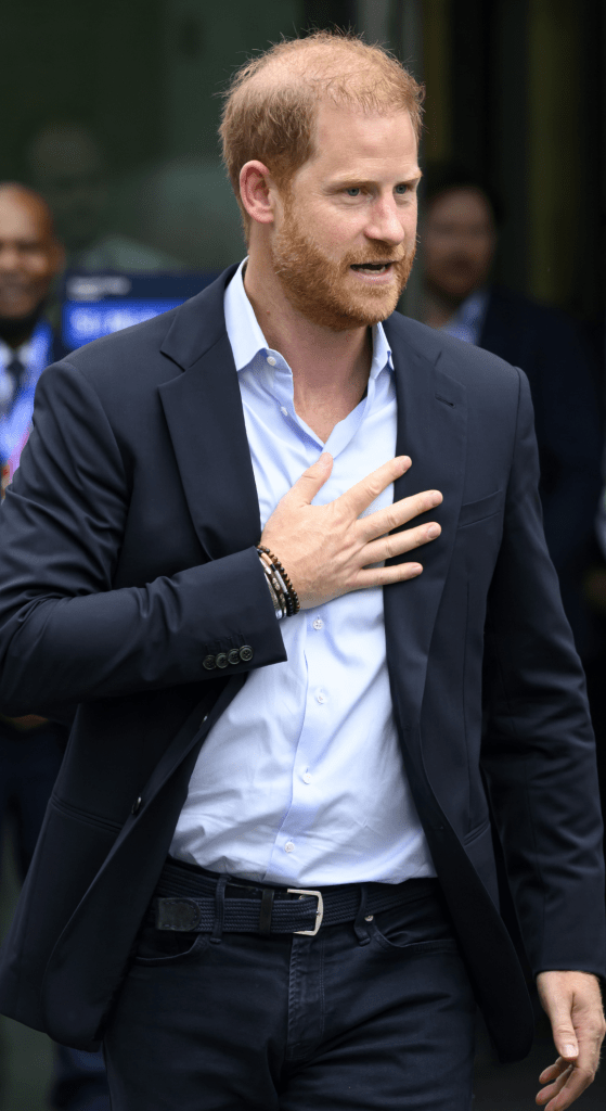 Prince Harry during his trip to the UK