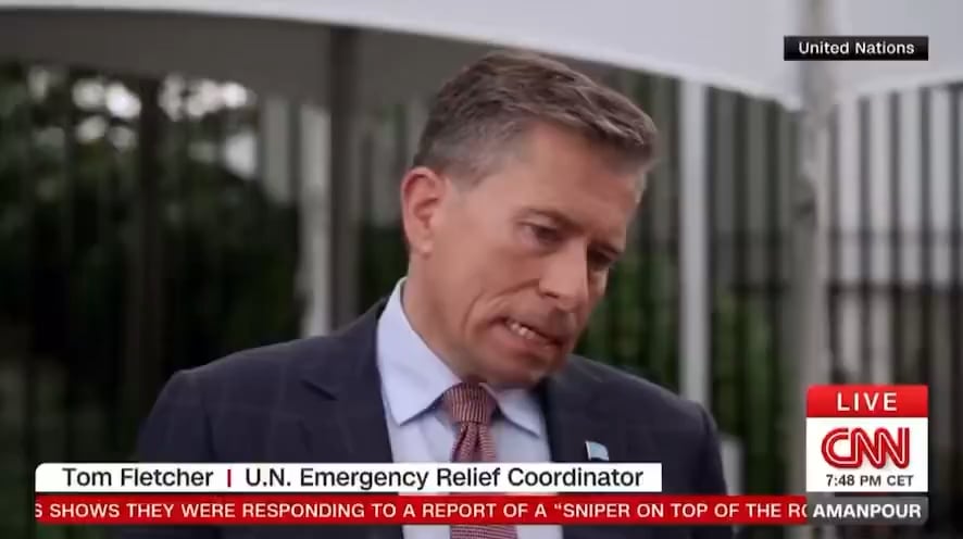 UN Emergency Relief Coordinator Tom Fletcher informs Christiane Amanpour that Israel is refusing to let in even a “high-protein peanut butter” intended for starving children into Gaza