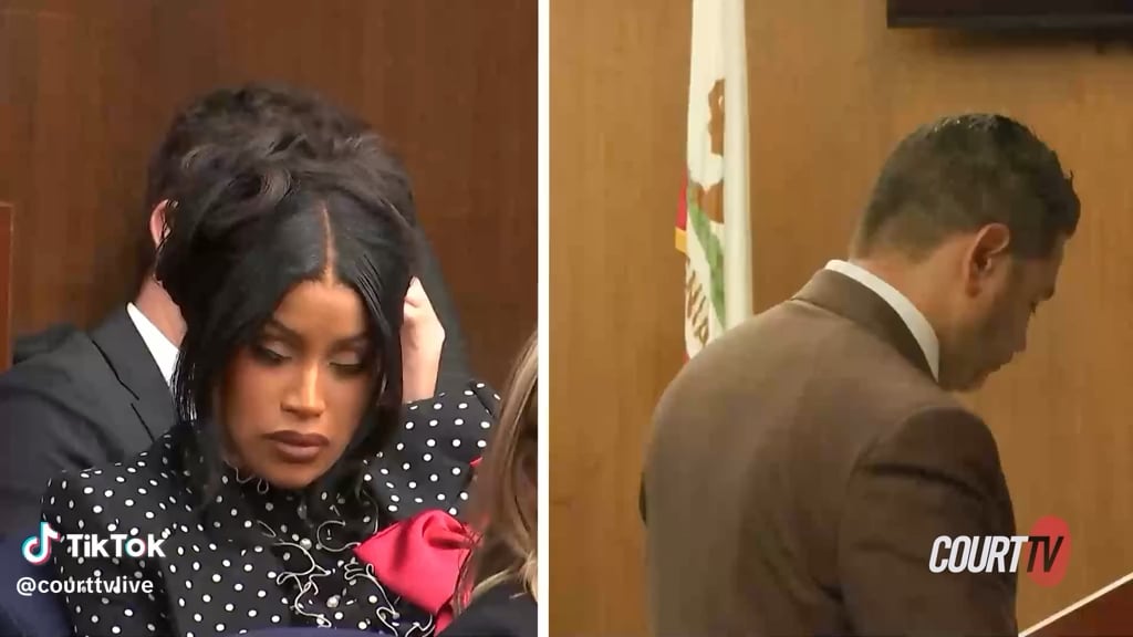 Cardi B looks to be falling asleep during closing arguments of the lawyer suing her in civil suit
