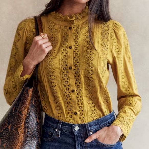 S&eacute;zane Gold Rym Long Sleeved Shirt 