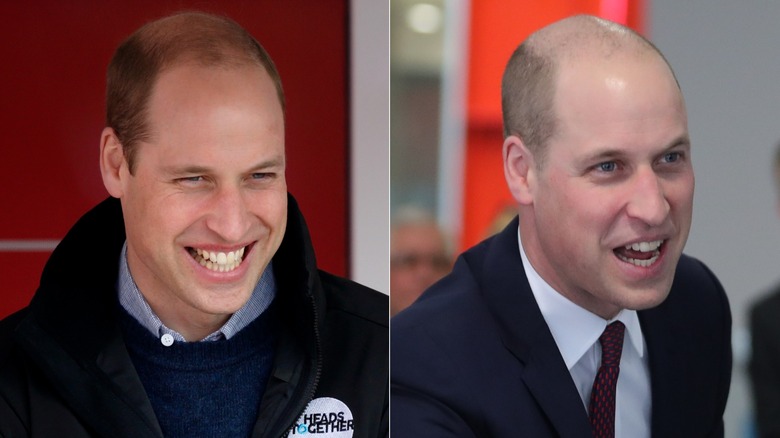 ﻿Prince William laughing at the Virgin Money London Marathon (2017)/ William speaking at Evelina London Children's Hospital 2018)