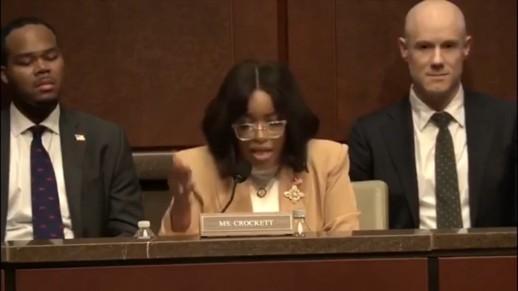 Jasmine Crockett: "I did say that I had one issue with the Biden-Harris administration, it is the fact they did not move forward & make sure that this man [Trump] was put where he should've been put… I never had a defendant that had 34 convictions for felonies & did not spend one day in jail.“