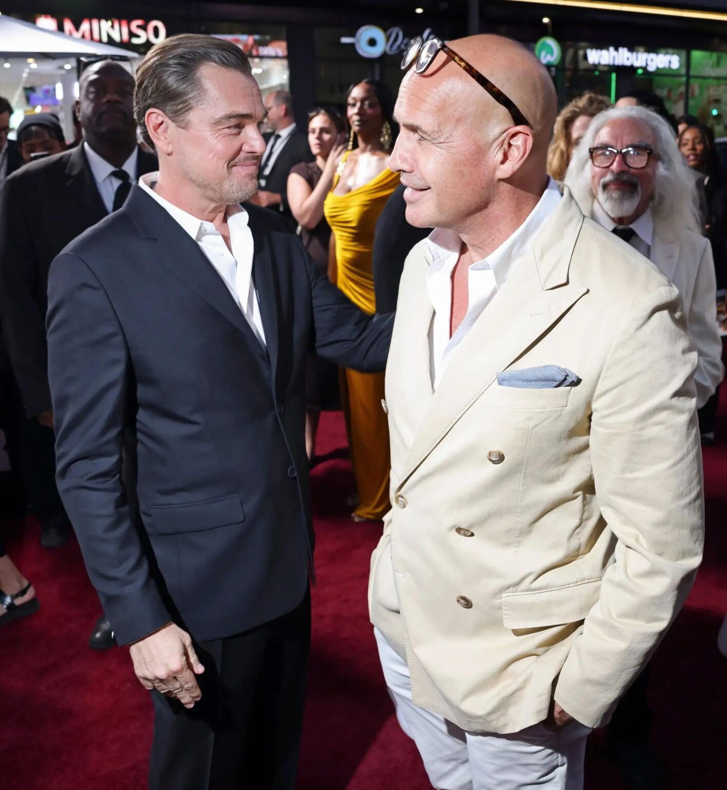 Leonardo DiCaprio and Billy Zane (Jack and Cal in Titanic) at the ‘One Battle After Another’ premiere in Los Angeles (September 8, 2025)