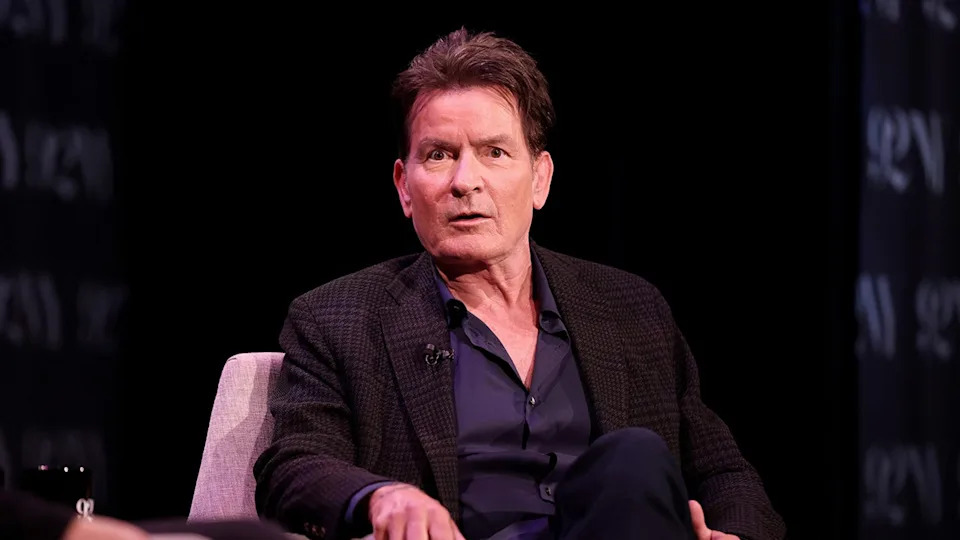 Charlie Sheen at a conversation about his new book The Book Of Sheen.