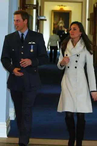 Anwar Hussein/Getty Prince William and Kate Middleton at RAF Cranwell in 2008