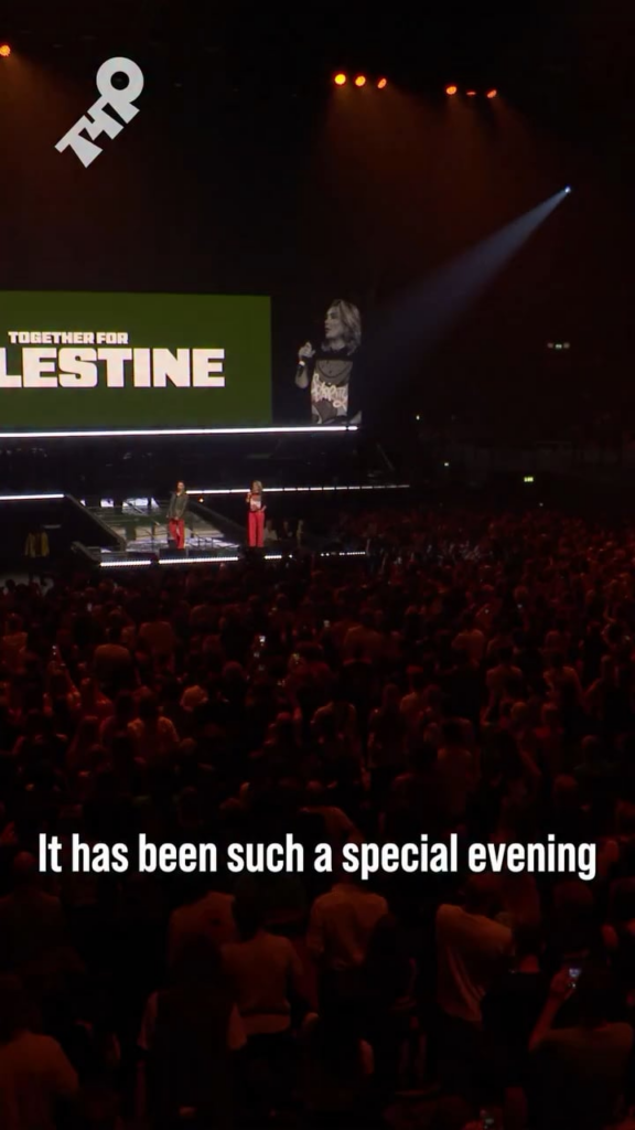 Florence Pugh during the Together for Palestine concert: “Silence in the face of such suffering is not neutrality. It is complicity. And empathy should not be this hard, and it should’ve never been this hard.”