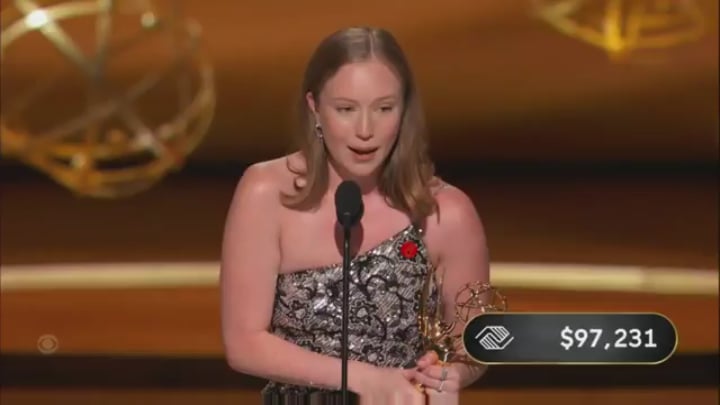 "Fuck ICE, Free Palestine" — Hannah Einbinder after winning Outstanding Supporting Actress in a Comedy Series at the EMMYs.