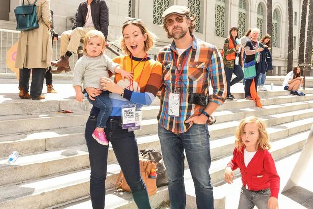 Getty Daisy Sudeikis, Olivia Wilde, Jason Sudeikis, and Otis Sudeikis on March 24, 2018.