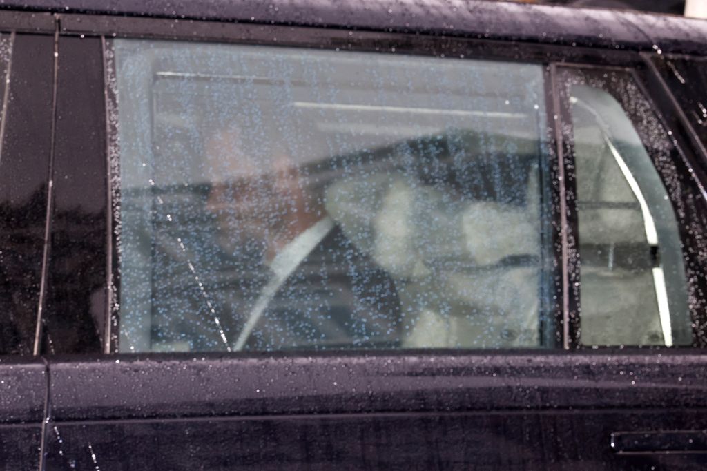 Prince Harry pictured leaving Clarence House in London on September 10, after visiting his father the King