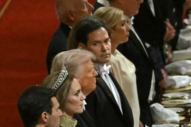 ANDREW CABALLERO-REYNOLDS/POOL/AFP via Getty Kate Middleton and Donald Trump at state banquet on Sept. 17, 2025